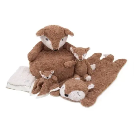 NoJo Cuddle Me Cuddle Plush Security Blanket - Brown/Ivory Fox image {2}