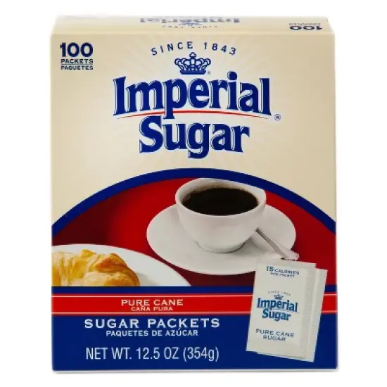 Imperial Sugar Pure Cane Sugar Packets, 100 Ct, 12.5 oz image {3}