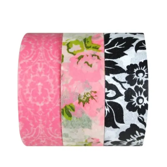 Wrapables Floral Garden Japanese Washi Masking Tape (Set of 3) image {3}