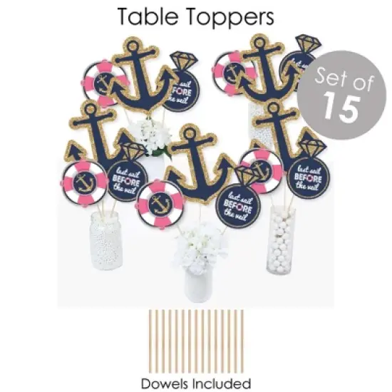 Big Dot of Happiness Last Sail Before The Veil - Nautical Bachelorette and Bridal Shower Supplies - Banner Decoration Kit - Fundle Bundle image {4}