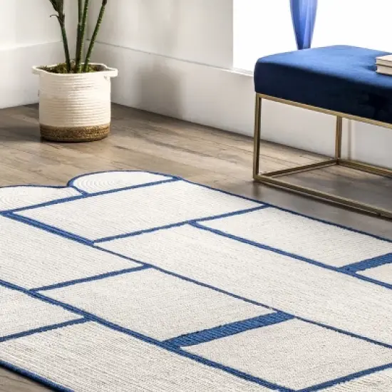nuLOOM Jolynn Modern Braided Shapes Indoor/Outdoor Patio Area Rug image {8}