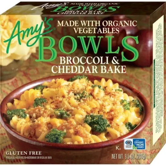 Amy's Gluten Free Frozen Broccoli & Cheddar Bake Meal Bowls - 9.5oz image {11}