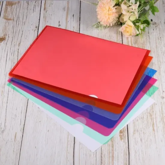 Unique Bargains Plastic Reusable Durable Home Office Travel L Type Folder image {3}