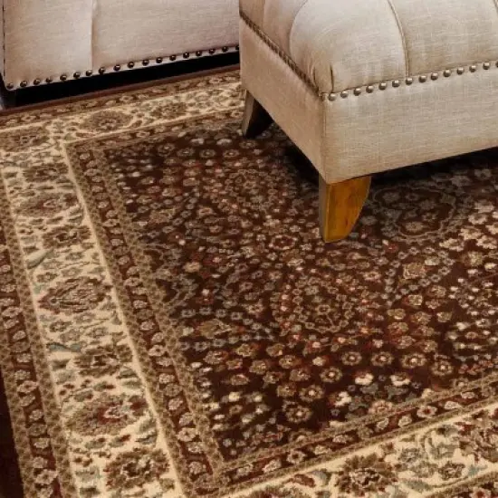 Traditional Floral Medallion Ornamental Indoor Runner Area Rug by Blue Nile Mills image {5}
