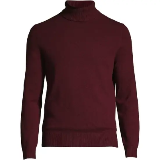 Lands' End Men's Fine Gauge Cashmere Turtleneck Sweater image {1}