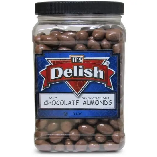 Milk Chocolate Covered Almonds by It's Delish, 3 LBS Jumbo Container image {1}