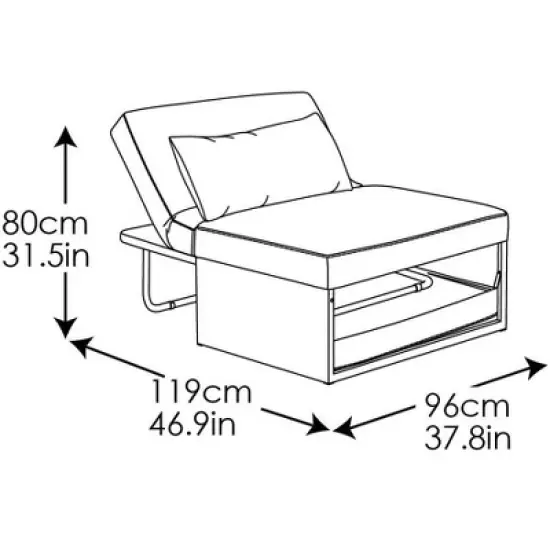 Marina Otto-Kube Convertible Futon Sleeper Ottoman - Relax-A-Lounger image {9}