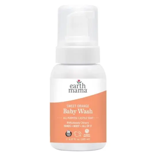 Earth Mama Sweet Orange Castile Baby Wash Naturally Foaming Soap - 6.27 fl oz image {12}