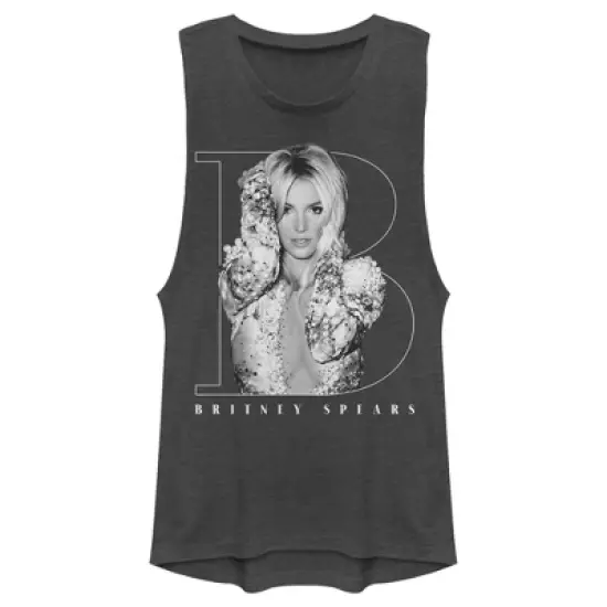 Junior's Britney Spears Pop Star Frame Festival Muscle Tee image {3}