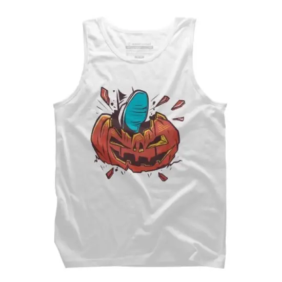 Men's Design By Humans Halloween smashed pumpkin By BlackBerry55 Tank Top image {7}