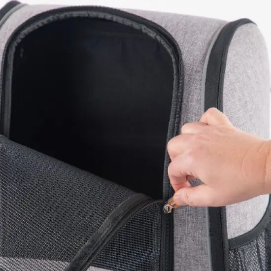 K&H Pet Products Travel Bike Backpack for Pets Gray 9.5 X 14 X 15.75 Inches image {3}