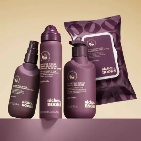 Niches & Nooks Intimate pH Balanced Refreshing Flushable Feminine Wipes - Airy Vanilla - 45ct image {9}