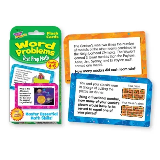 TREND Word Problems Test Prep Math, Grades 4-6 Challenge Cards image {1}