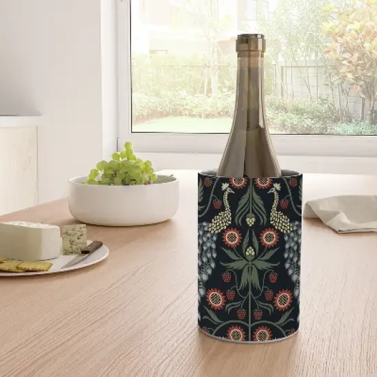 Emanuela Carratoni Peacocks and Berries Wine Chiller - Deny Designs image {1}