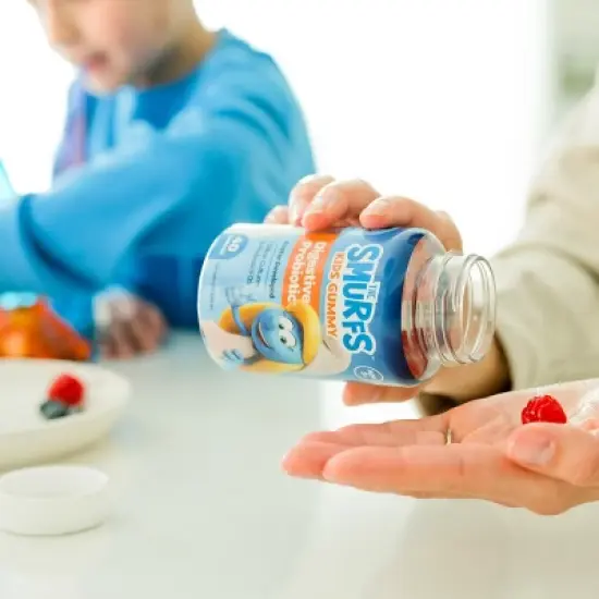 Smurfs Digestive Probiotic Kids Vitamin Gummies, Multivitamin Gummies for Digestive, Gut & Immune Health Support for Kids, Smurfs Berry Flavored, 40ct image {2}