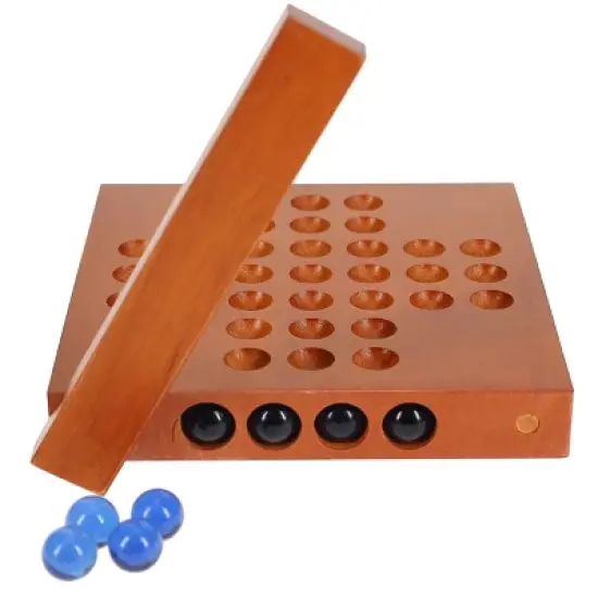 WE Games Marble Solitaire Wooden Travel Game - 5 inches image {3}