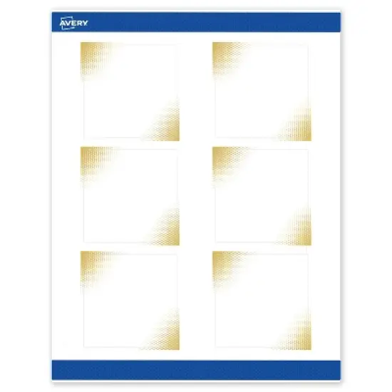 Avery Square Labels, Gold Blush Pattern, 3" x 3", 60 Total image {8}