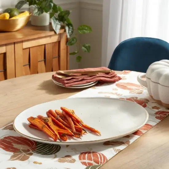 Medium Ceramic Serving Platter Ivory - Threshold&trade; image {1}