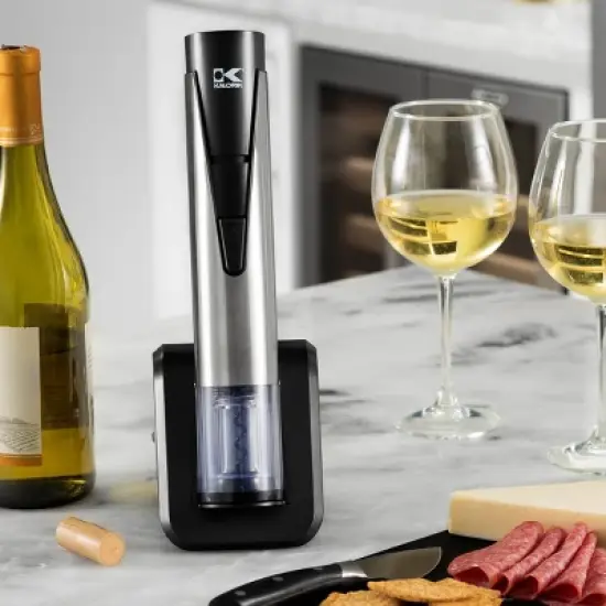 Kalorik 2-in-1 Wine Opener and Preserver Stainless Steel image {1}