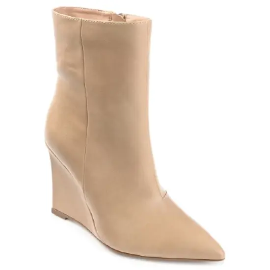 Journee Collection Womens Glorria Tru Comfort Foam Inside Zip Wedge Booties image {13}