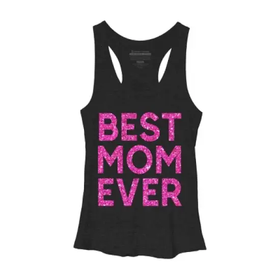 Women's Design By Humans Best Mom Ever Confetti Text By MeowShop Racerback Tank Top image {2}
