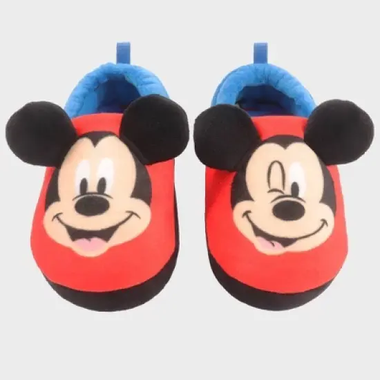 Toddler Boys' Disney Mickey Sock Slippers - Blue image {4}
