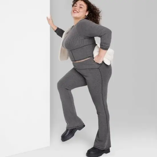 Women's Ribbed Flare Leggings - Wild Fable&trade; image {3}