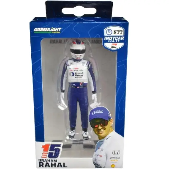 "NTT IndyCar Series" #15 Graham Rahal Driver Figure "United Rentals - Lanigan Racing" for 1/18 Scale Models by Greenlight image {2}
