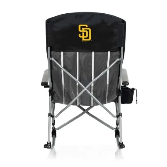 MLB San Diego Padres Outdoor Rocking Camp Chair - Black image {1}