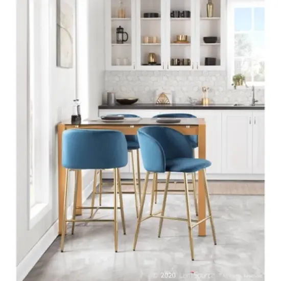 Set of 2 Fran Contemporary Counter Height Barstools - LumiSource image {8}