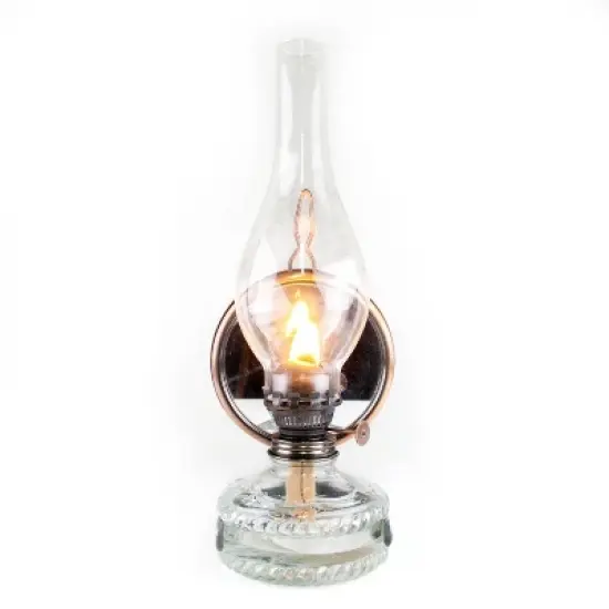 Lehman's Oil Lamp with Reflector - Securely Mounts to Wall or Free Stands, Indoor Kerosene or Oil Lantern, 12" with Reflector, Chimney and Wick image {5}