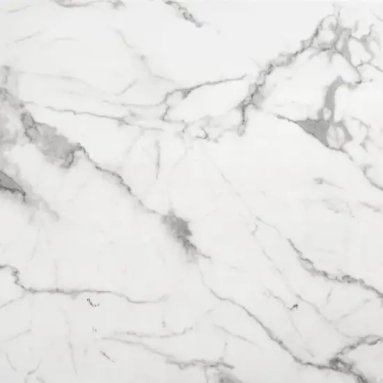Modern Rectangular Faux Marble Dining Table - Stone, Brushed Stainless Steel - ZM Home image {5}