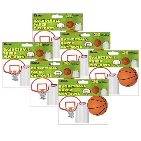 Eureka Basketball Assorted Cut Outs 36 Per Pack 6 Packs (EU-841248-6) image {2}