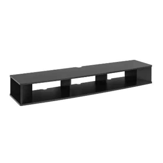70" Wall Mounted TV Stand for TVs up to 75" Black - Prepac image {4}