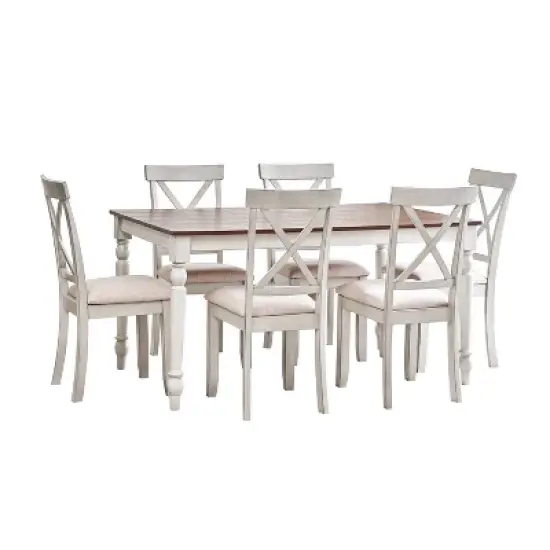 7pc Lafayette Wood Dining Set - Vifah image {9}