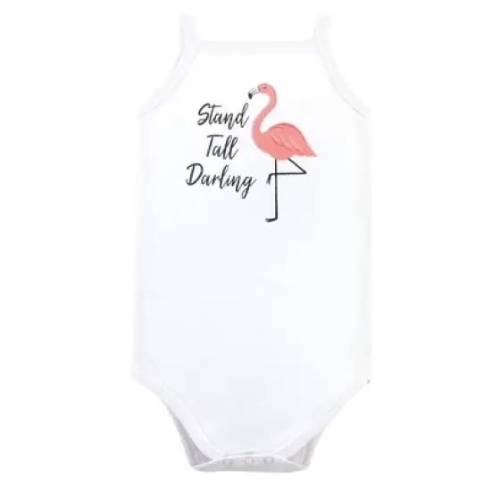 Little Treasure Baby Girl Cotton Bodysuits 3pk, Flamingo image {1}