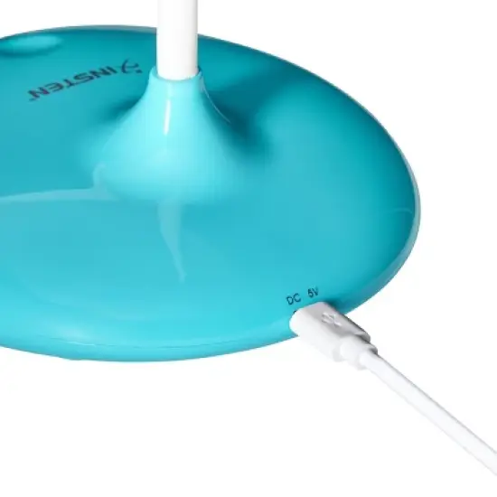 Insten LED Desk Lamp, Bright Table Lamp, Rechargeable, Flexible Neck, Touch Control, Adjustable Brightness, 400 Lumens, Blue image {5}