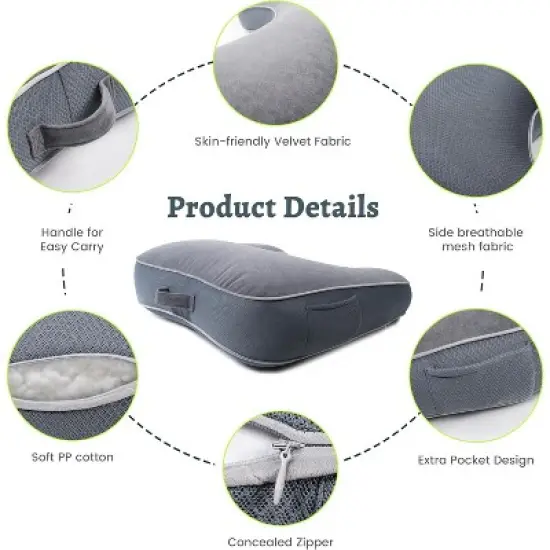Gaming Reading Pillow  Compact Arm Support Lap Desk for Bed/Sofa image {4}
