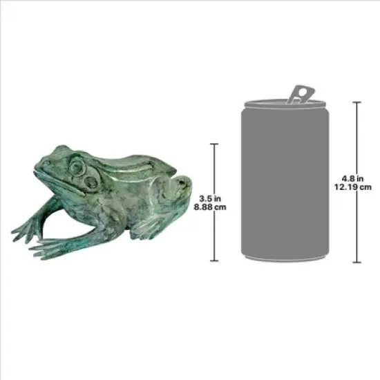 Design Toscano Small Bull Frog Cast Bronze Garden Statue image {4}