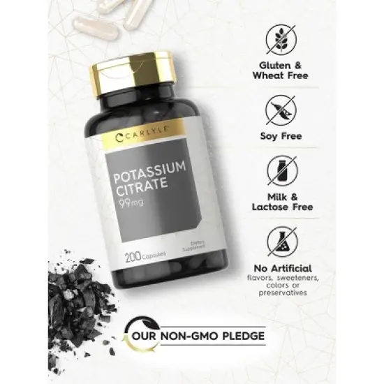 Carlyle Potassium Citrate 99mg | 200 Capsules image {3}