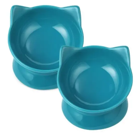 Park Life Designs 2c Oscar Tilt Cat Bowl - Blue image {7}