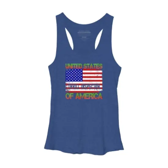 Women's Design By Humans Halloween Thrill Inspector Funny USA Military Soldier Veteran Un By TeeShirtMadness Racerback Tank Top image {3}
