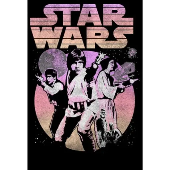 Girl's Star Wars Classic A New Hope Poster Crop T-Shirt image {1}
