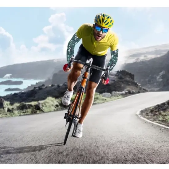 Unique Bargains Basketball Sports Camouflage Cooling Arm Elbow Compression Sleeve Green 1 Pair image {5}