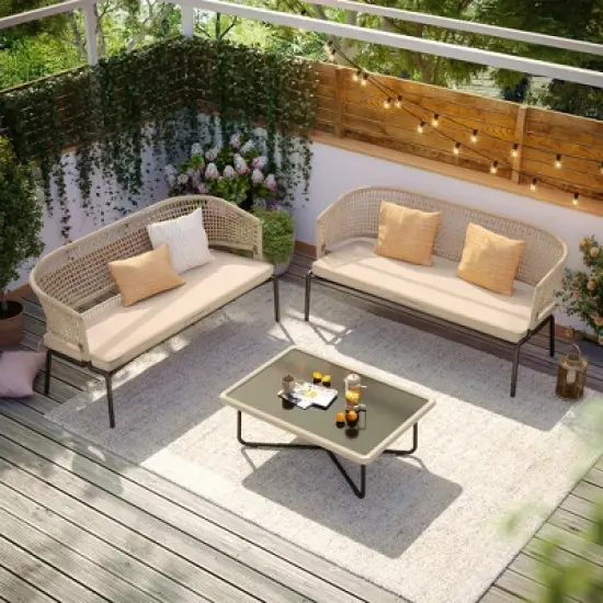 Pellebant Patio Bench Cushion with Ties Water Resistant Fabric Durable Thicken Memory Foam for Loveseat Couch Porch Swing image {6}