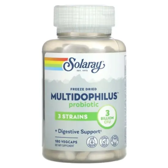 Solaray Freeze Dried Multidophilus Probiotic, 3 Billion CFU, 180 VegCaps image {2}