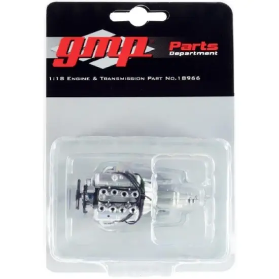 Injected 383 Small Block Engine and Transmission Replica from "1970 Chevrolet Nova Destroyer" 1/18 Scale Model by GMP image {2}