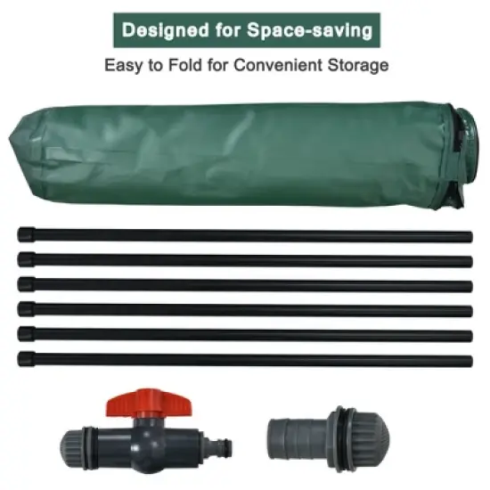 Costway 53 Gallon Portable Rain Barrel Water Collector Collapsible Tank w/Spigot Filter image {8}