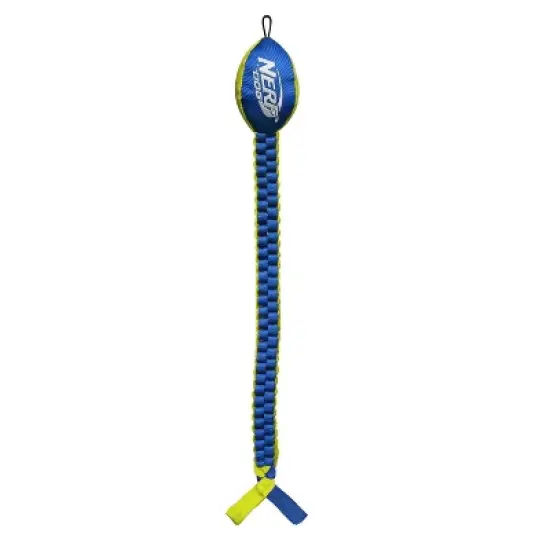 NERF Vortex Chain Braid Head Dog Toy - Blue/Yellow - L image {5}