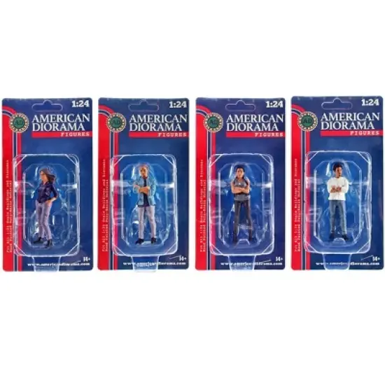 "Car Meet 3" 8 piece Figure Set for 1/24 Scale Models by American Diorama image {3}